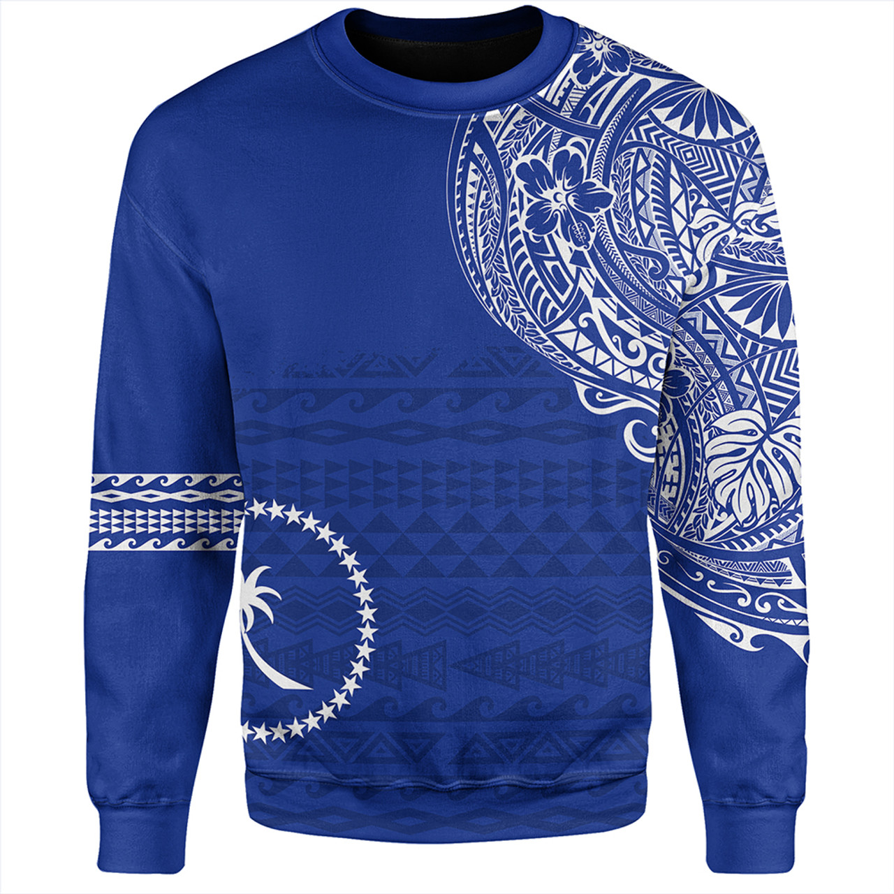 Chuuk Sweatshirt Polynesian Flag With Coat Of Arms