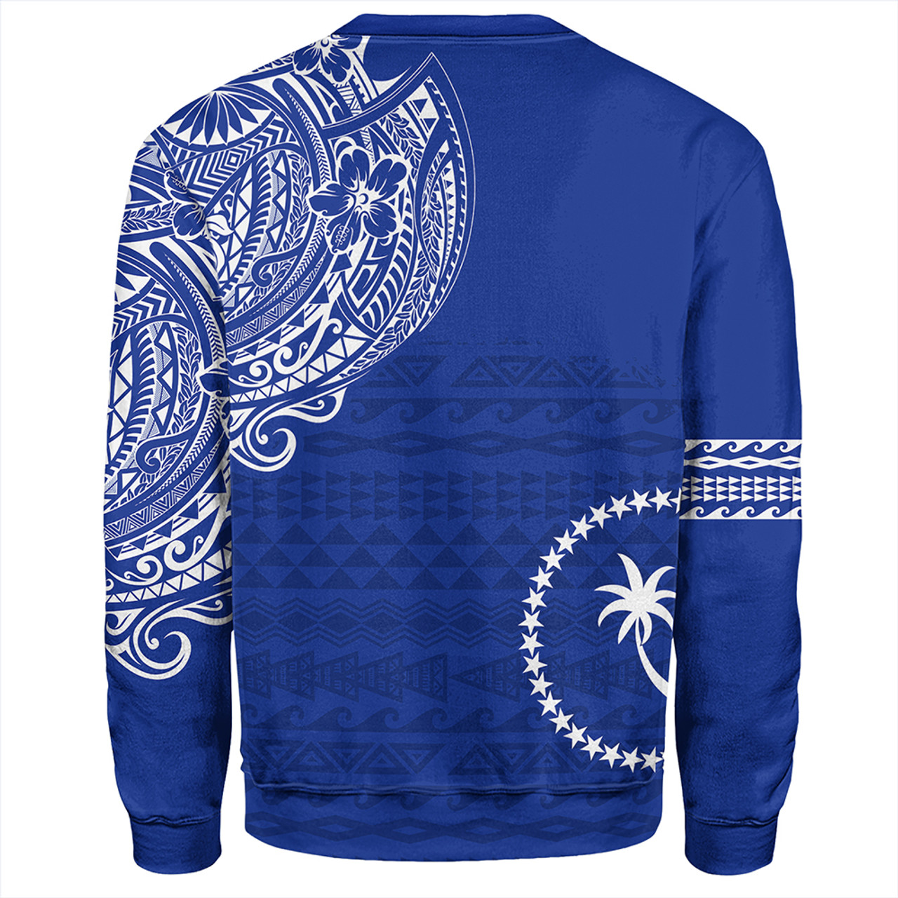 Chuuk Sweatshirt Polynesian Flag With Coat Of Arms