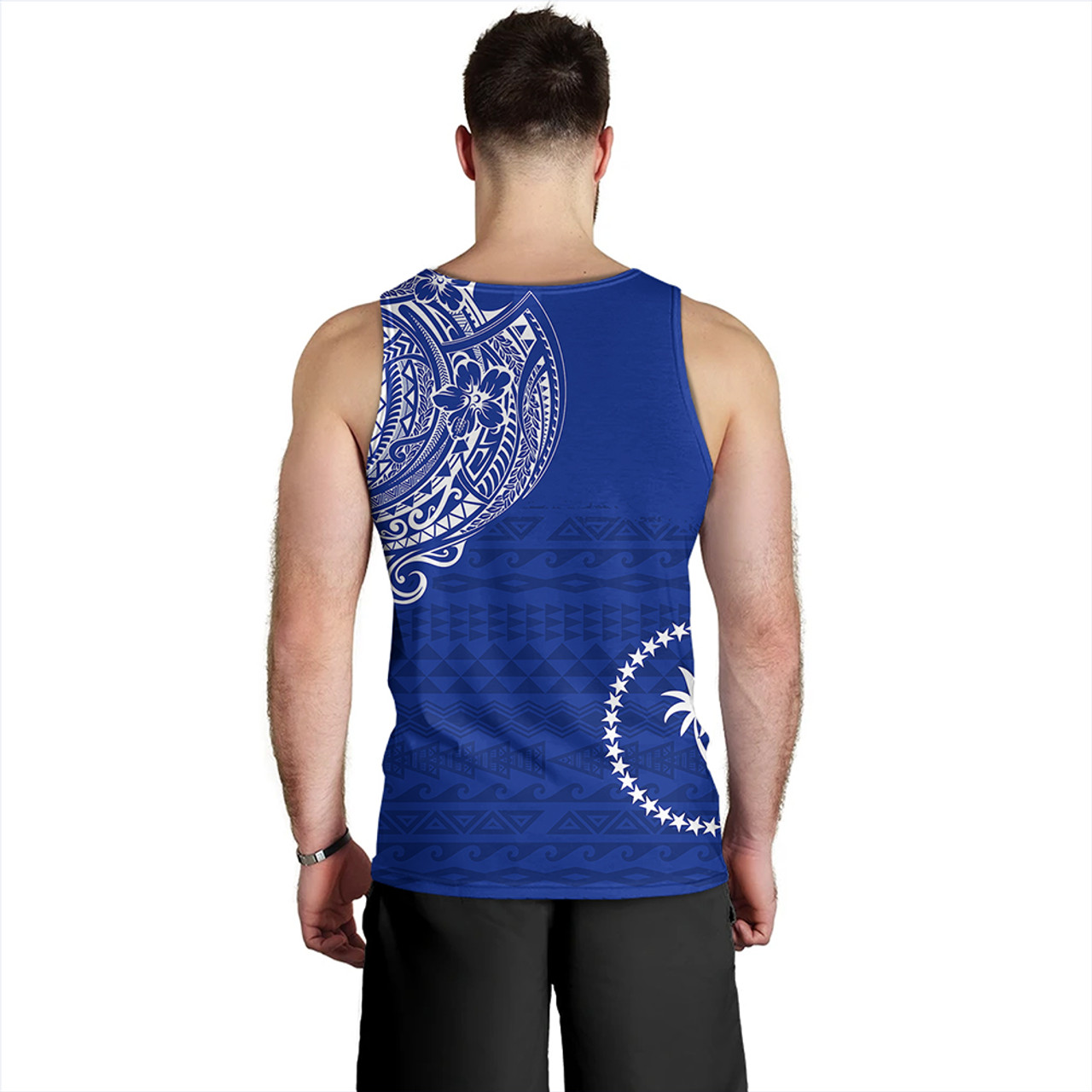 Chuuk Tank Top Polynesian Flag With Coat Of Arms