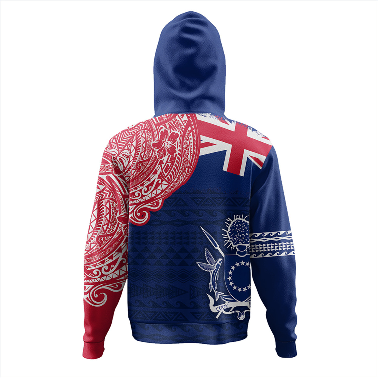 Cook Islands Hoodie Polynesian Flag With Coat Of Arms