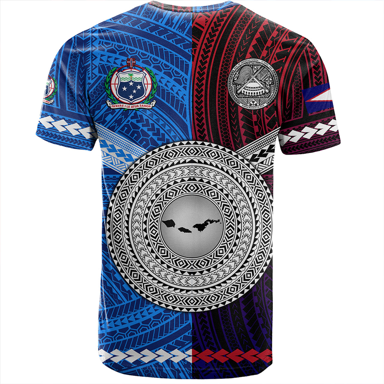 American Samoa And Western Samoa Polynesian Tattoo Together T-Shirt