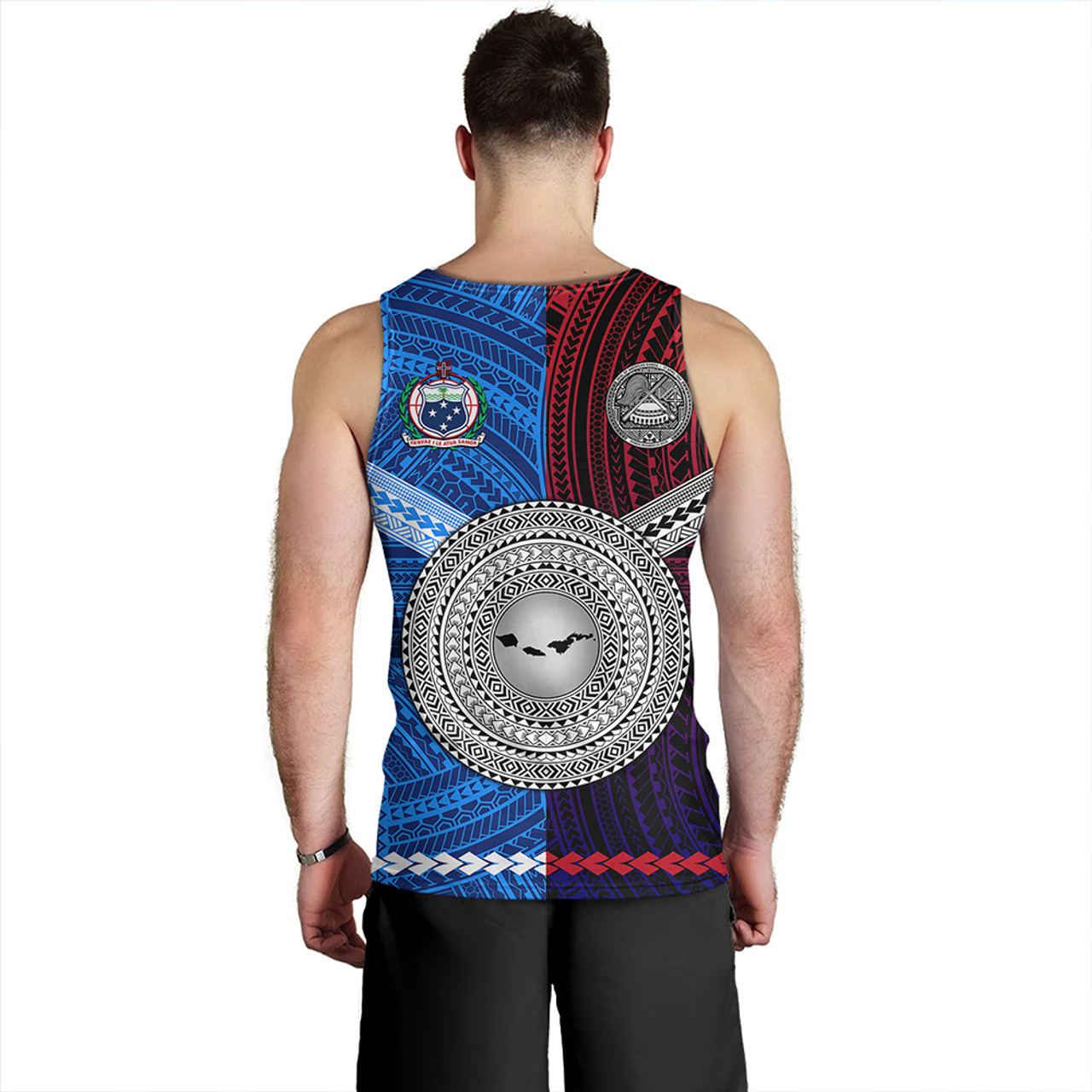 American Samoa And Western Samoa Polynesian Tattoo Together Tank Top