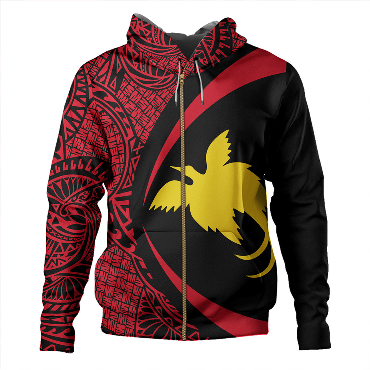 Papua New Guinea Hoodie Coat Of Arm Lauhala Circle