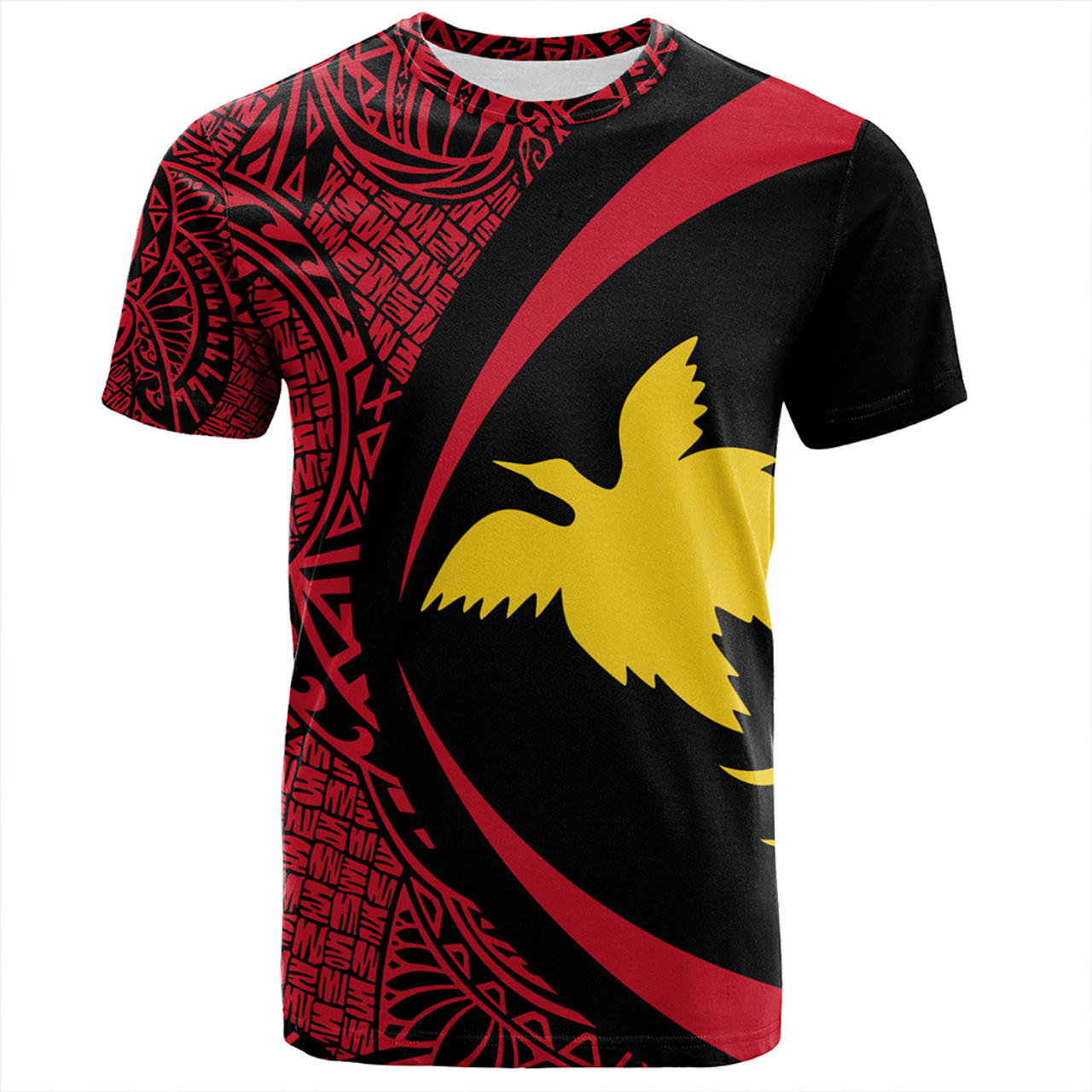 Papua New Guinea T-Shirt Coat Of Arm Lauhala Circle