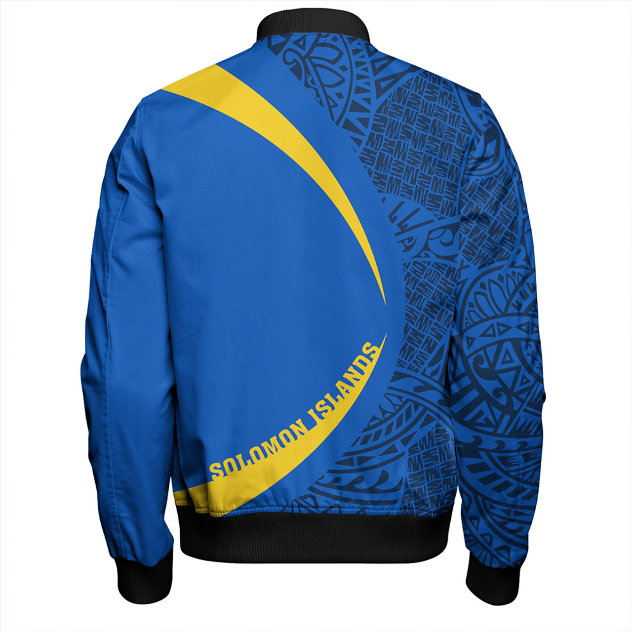 Solomon Islands Bomber Jacket Coat Of Arm Lauhala Circle