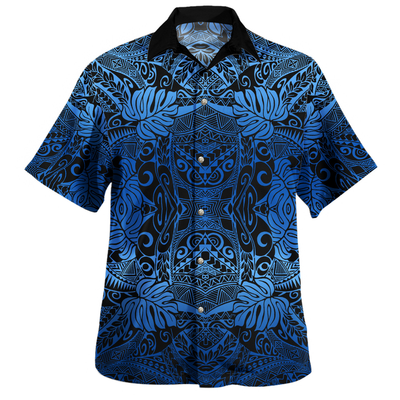 Polynesian Combo Dress And Shirt Tribal Polynesian Pattern Leaf