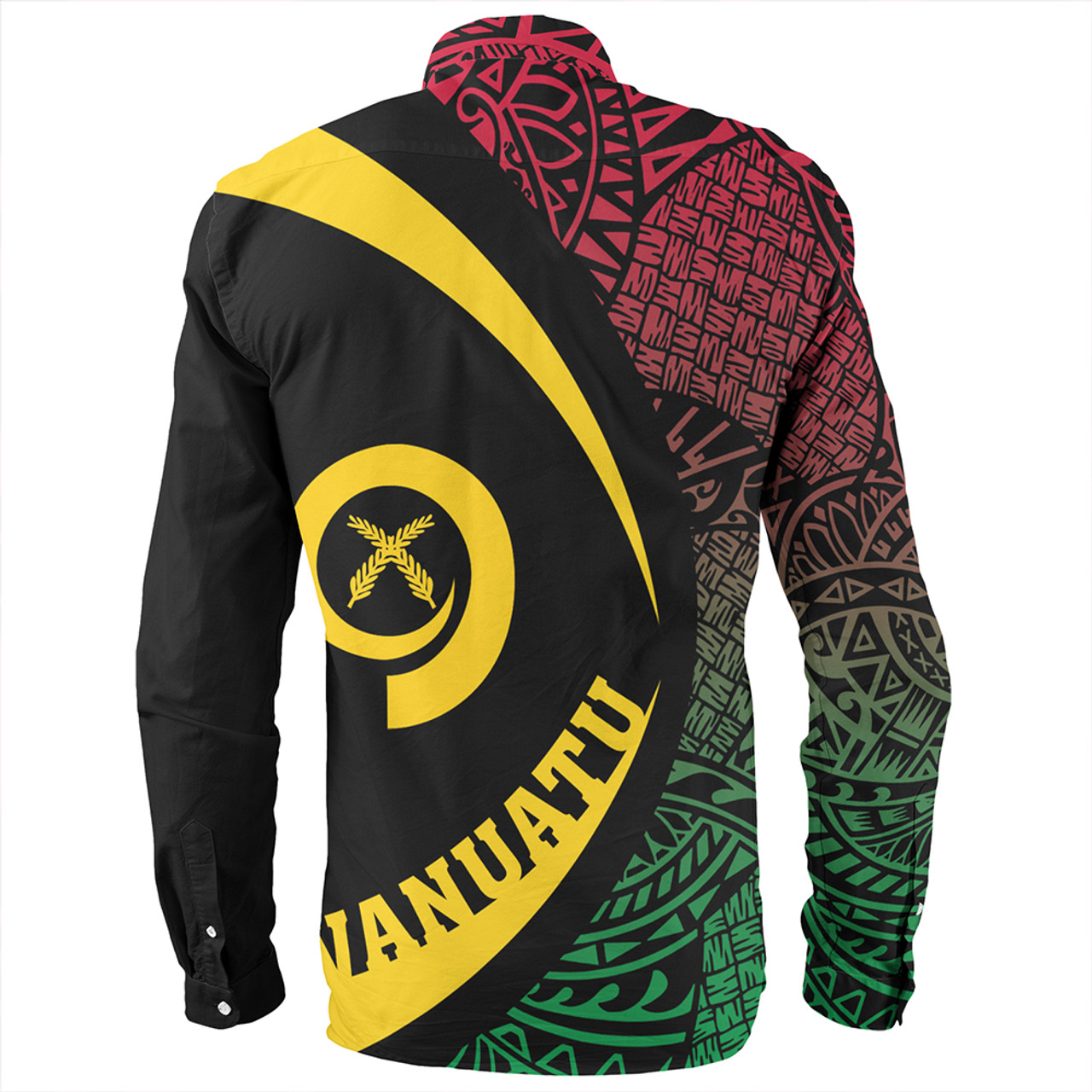 Vanuatu Long Sleeve Shirt Coat Of Arm Lauhala Circle