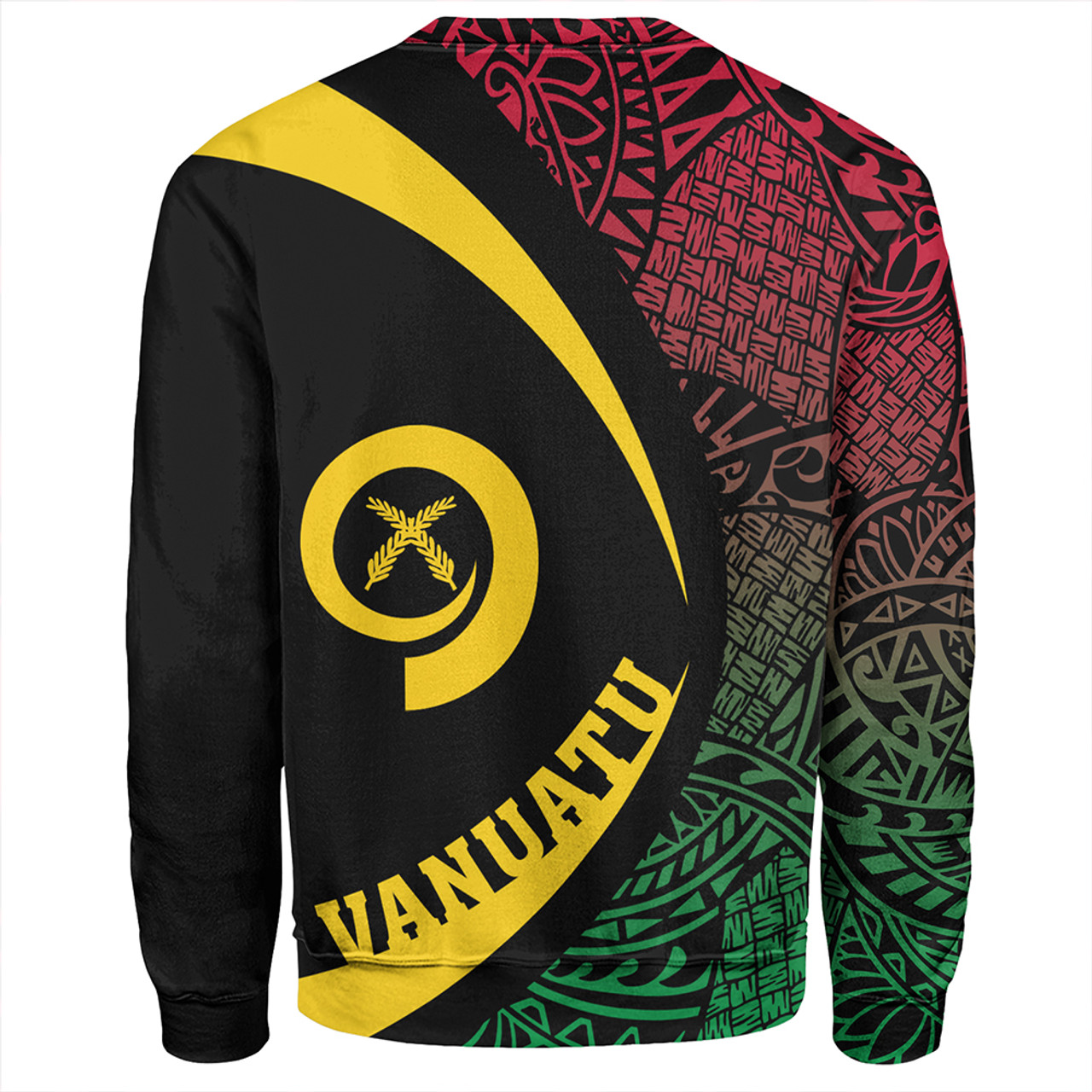 Vanuatu Sweatshirt Coat Of Arm Lauhala Circle