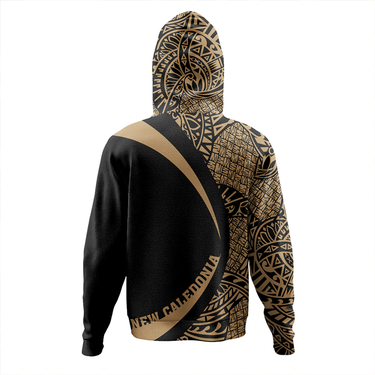 New Caledonia Hoodie Coat Of Arm Lauhala Gold Circle