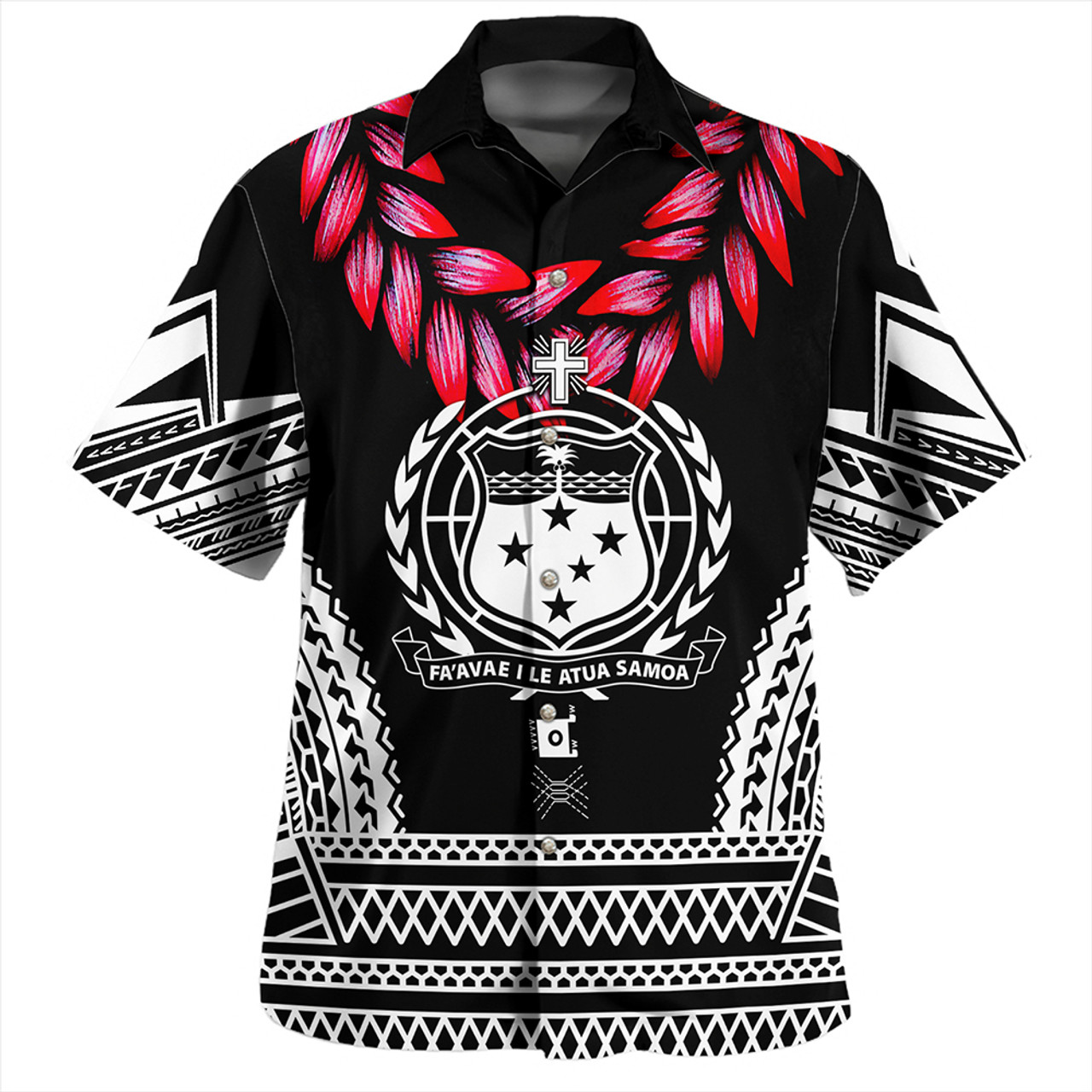 The Samoan Chief Hawaiian Shirt Black