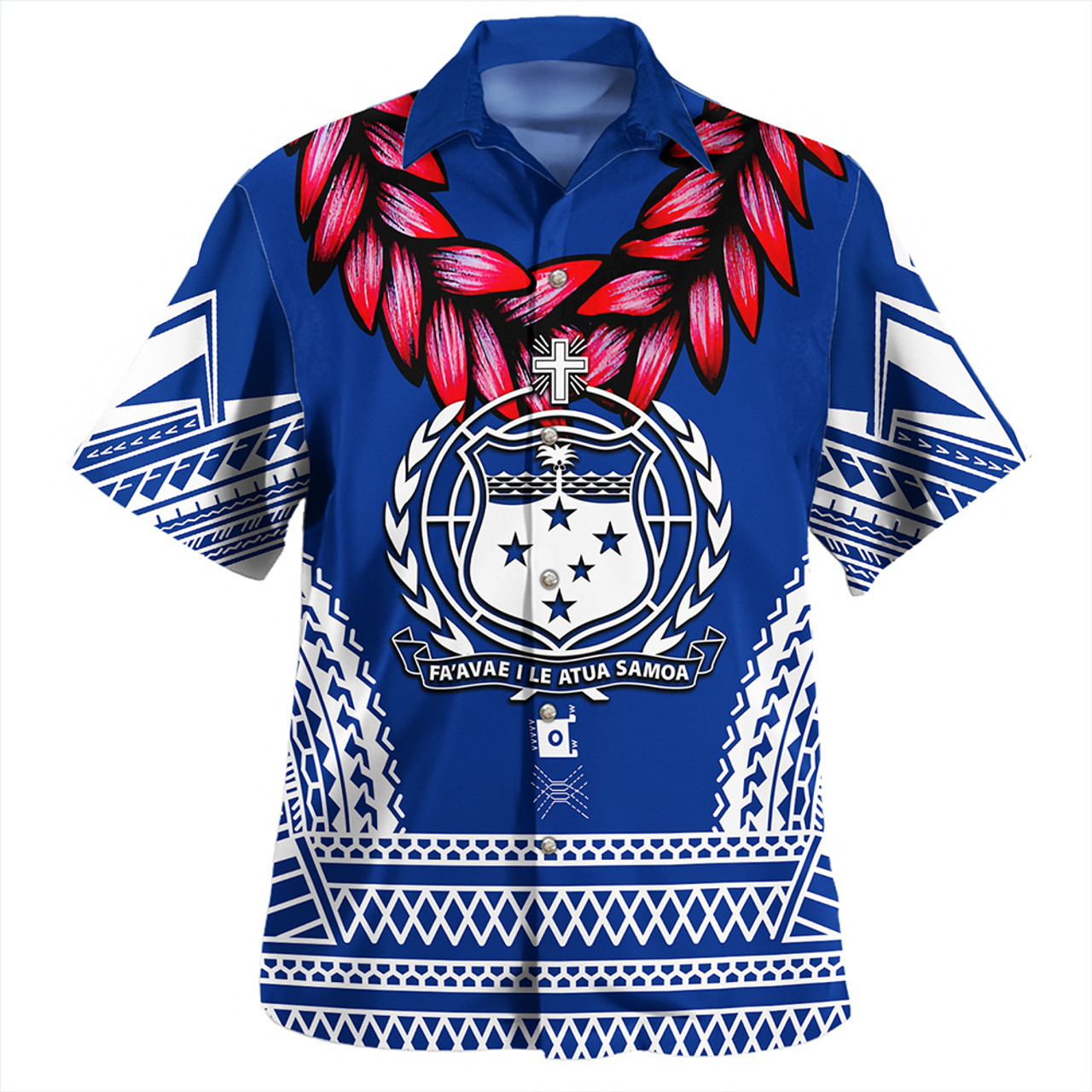 The Samoan Chief Hawaiian Shirt Blue