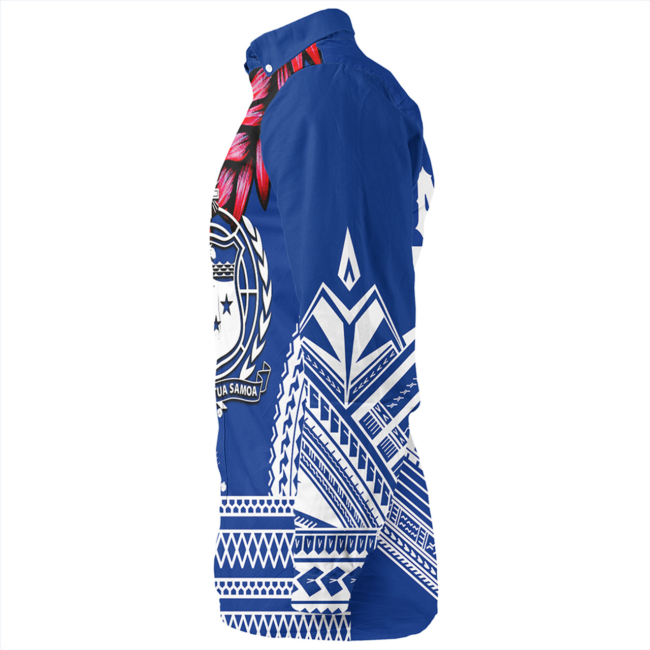 The Samoan Chief Long Sleeve Shirt Blue