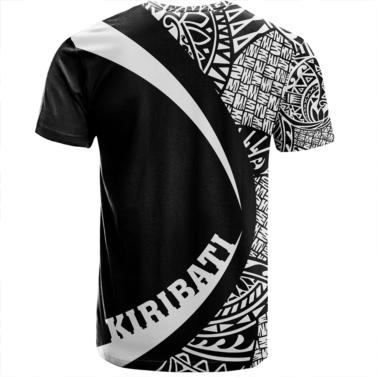 Kiribati T-Shirt Coat Of Arm Lauhala White Circle