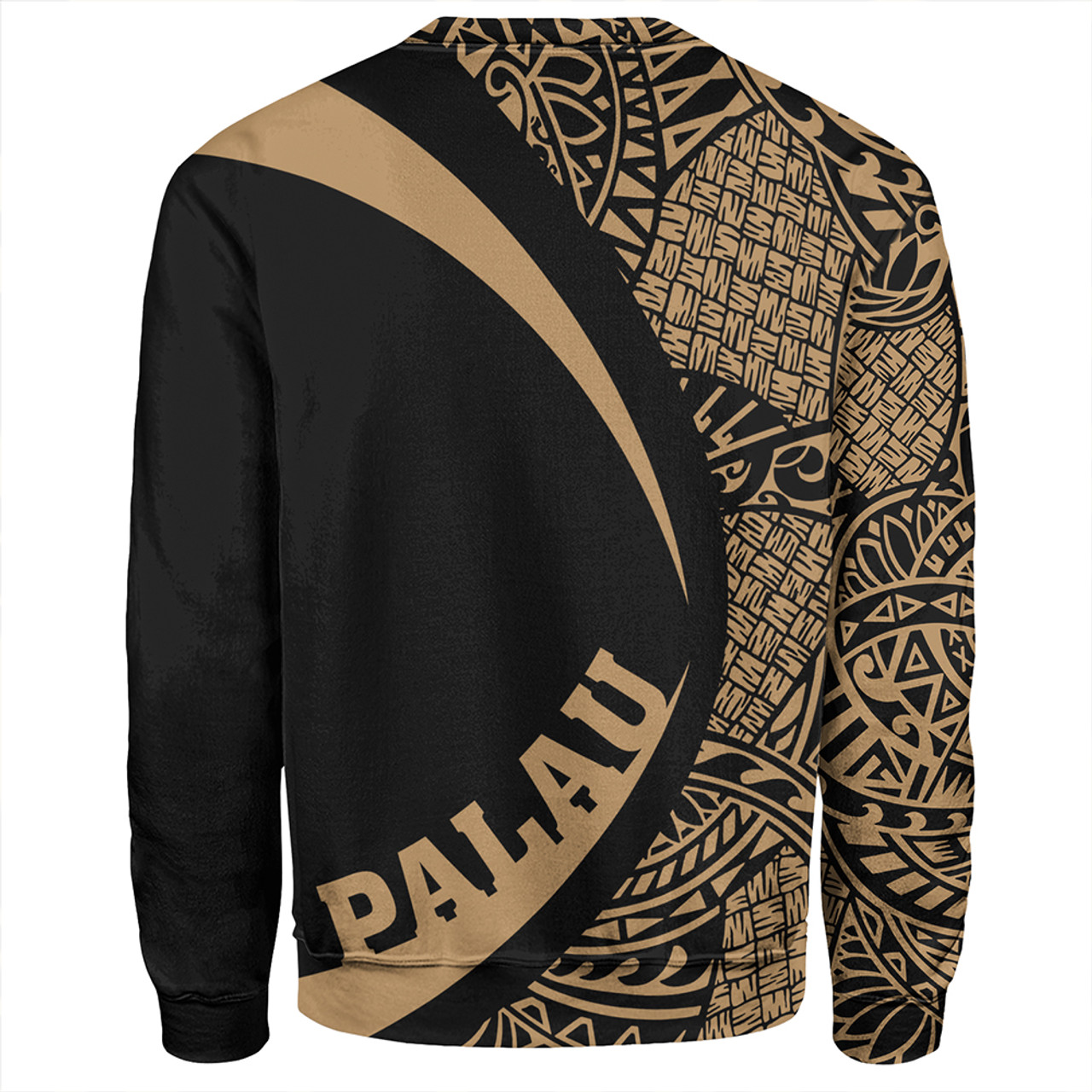 Palau Sweatshirt Coat Of Arm Lauhala Gold Circle