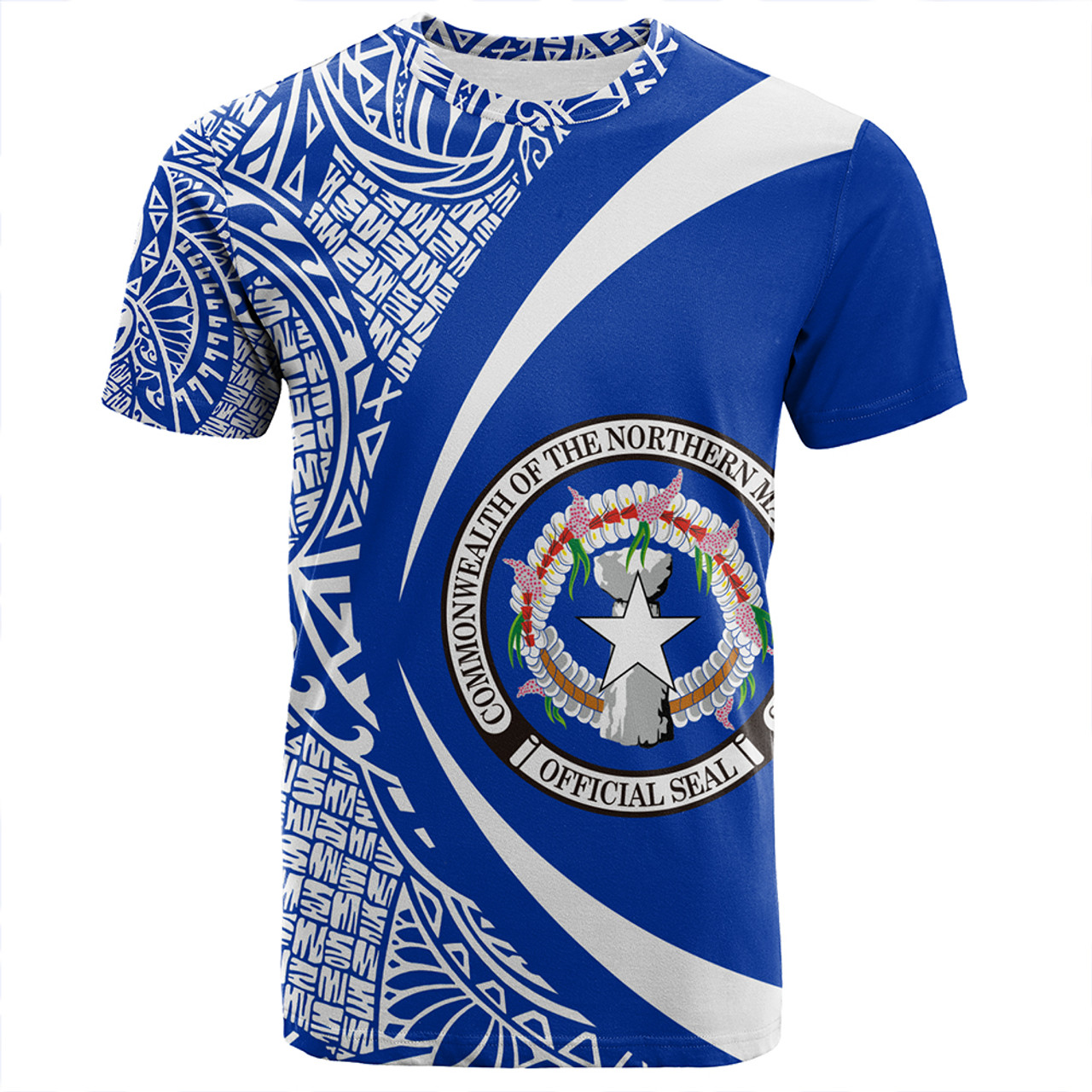 Northern Mariana Islands T-Shirt Coat Of Arm Lauhala Circle