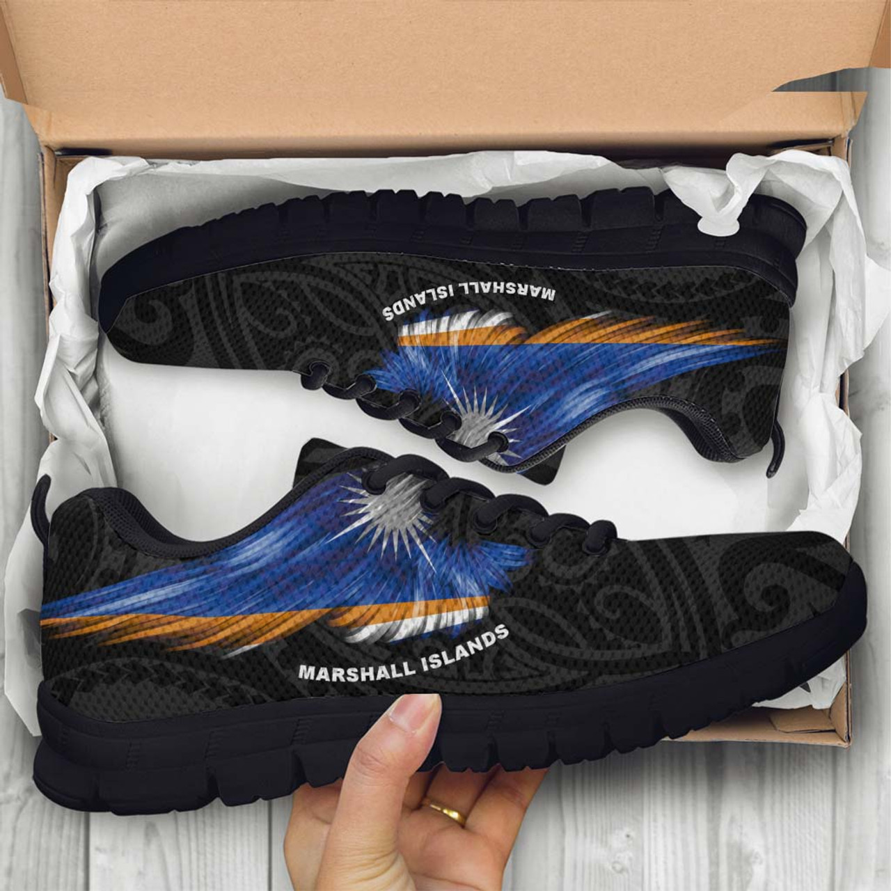 Marshall Islands Sneakers - Flag Wing Sport Style