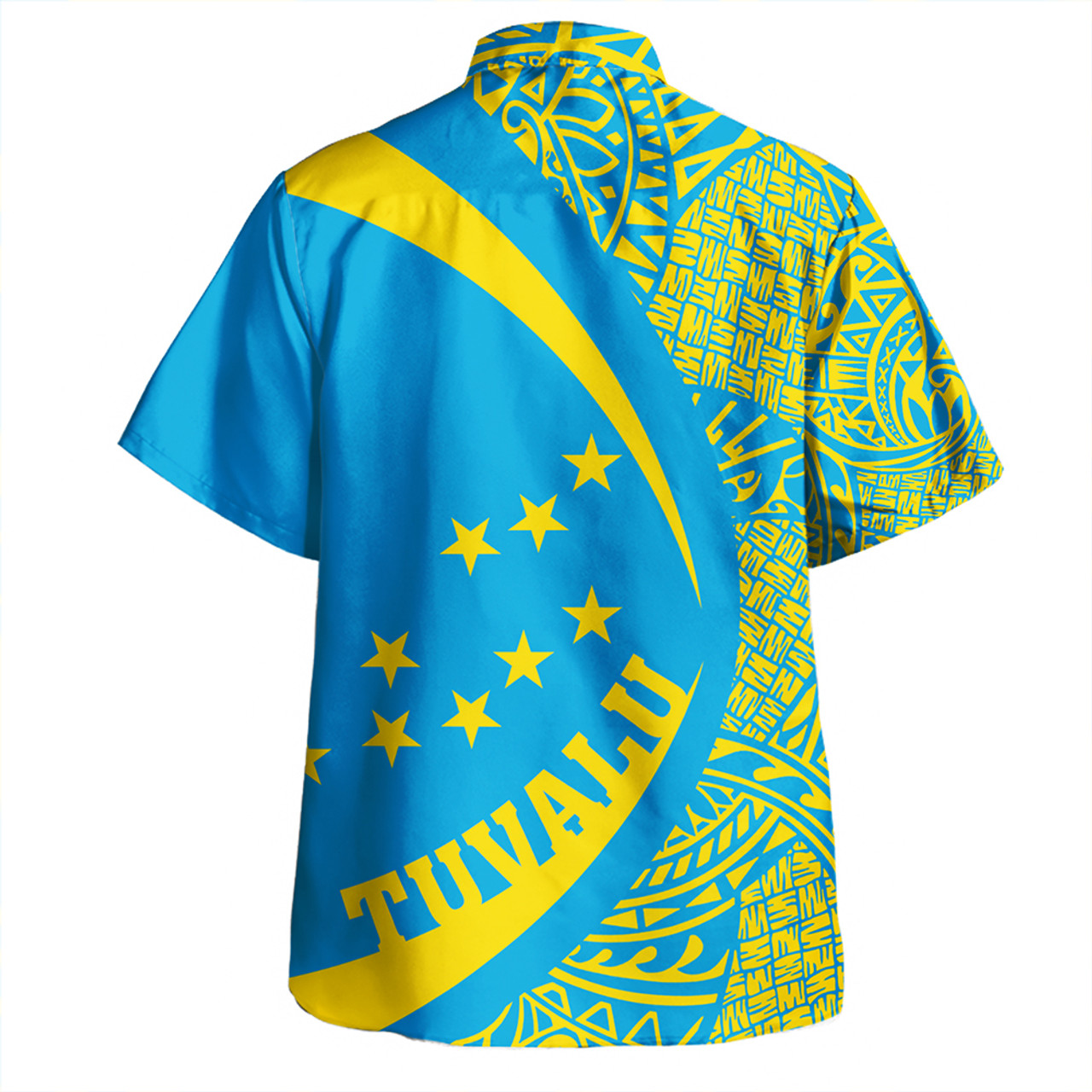 Tuvalu Hawaiian Shirt Coat Of Arm Lauhala Circle