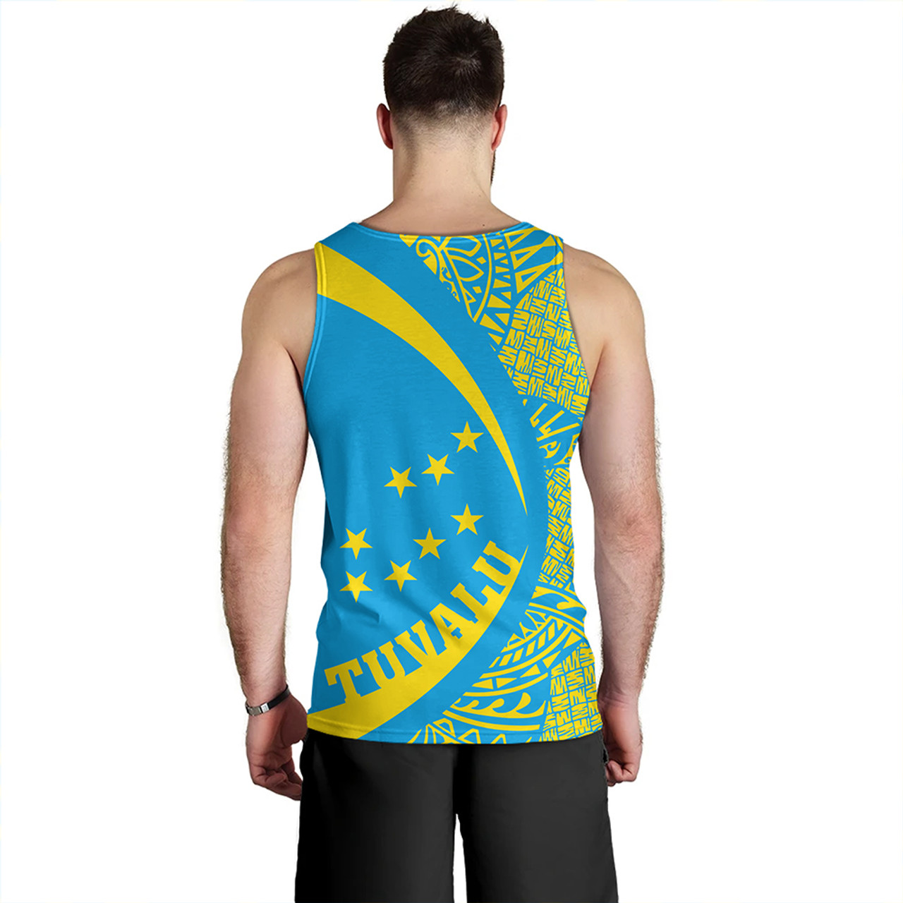 Tuvalu Tank Top Coat Of Arm Lauhala Circle