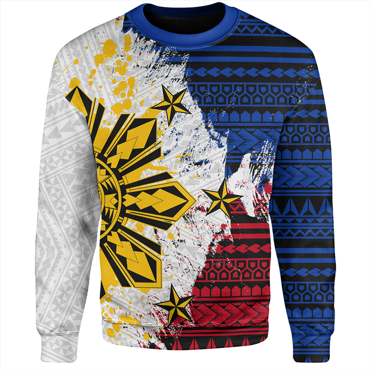 Philippines Sweatshirt Filipino Sun Flag Grunge Style