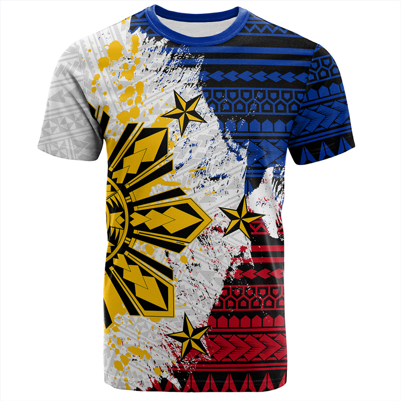 Philippines T-Shirt Filipino Sun Flag Grunge Style