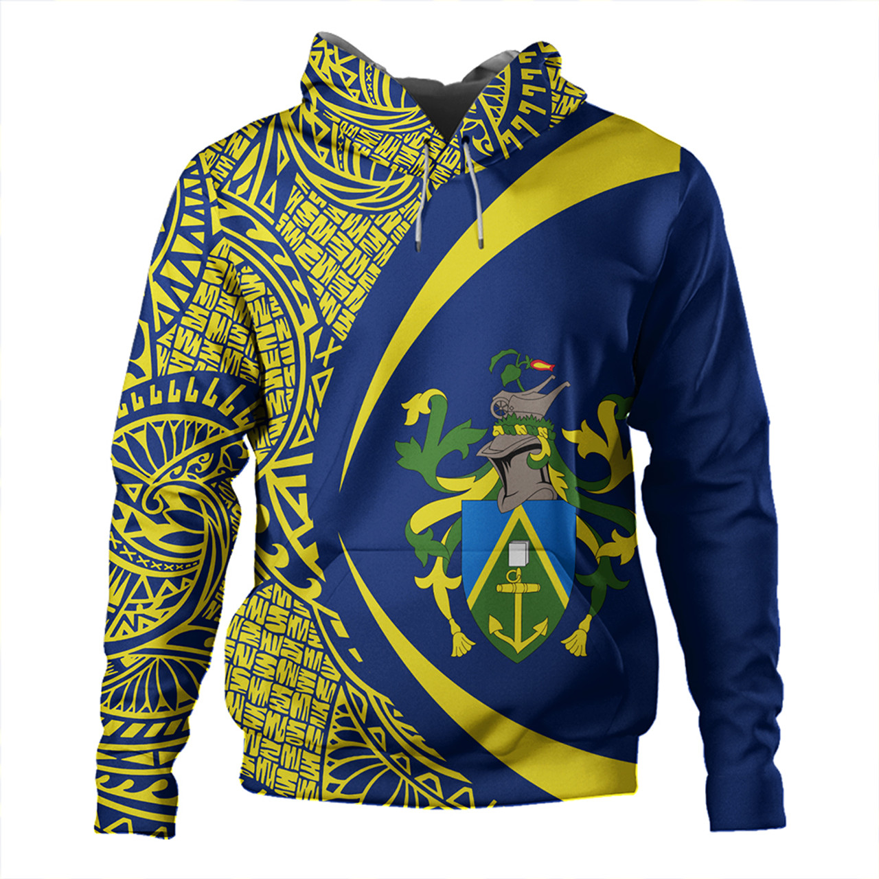 Pitcairn Islands Hoodie Coat Of Arm Lauhala Circle
