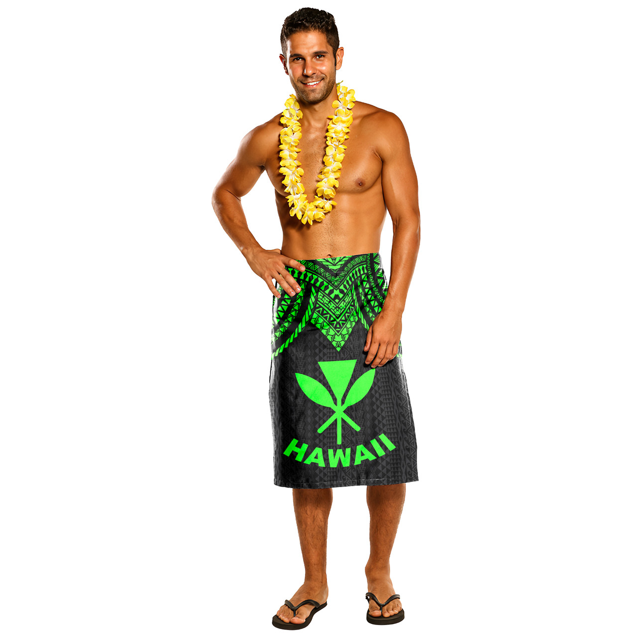 Hawaii Lavalava - Polynesian Armor Style Green