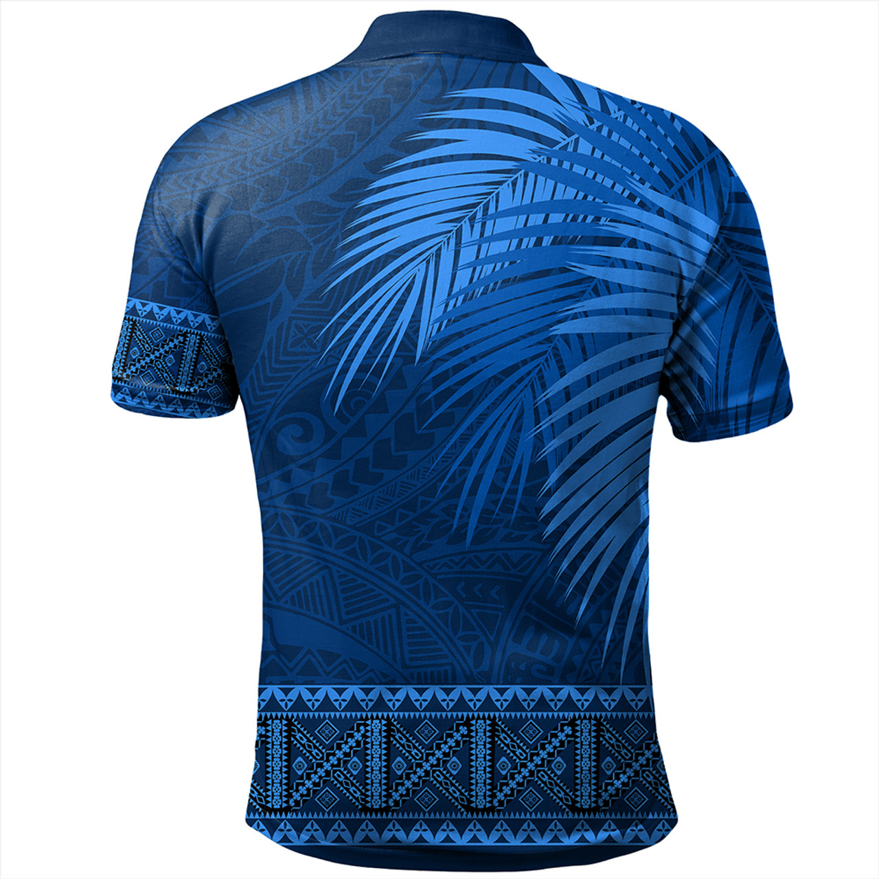 Samoa Polo Shirt Masi Dobby Fabric Leaves