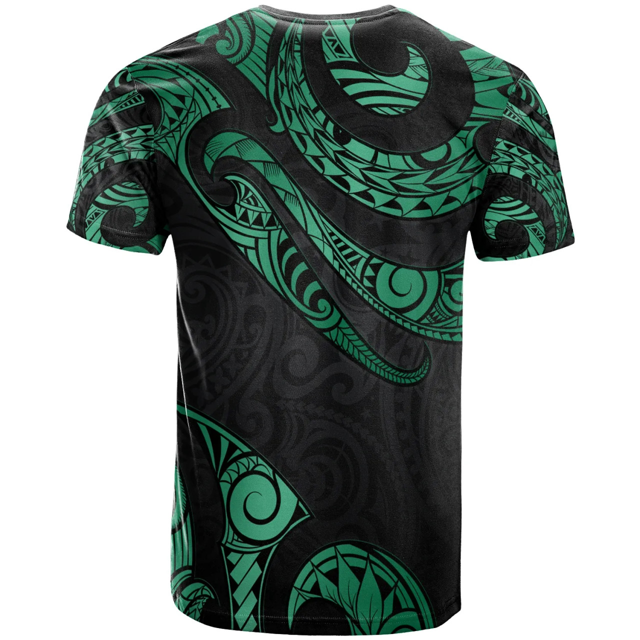 American Samoa Polynesian Custom Personalised T-Shirt - Poly Tattoo Green Version 2