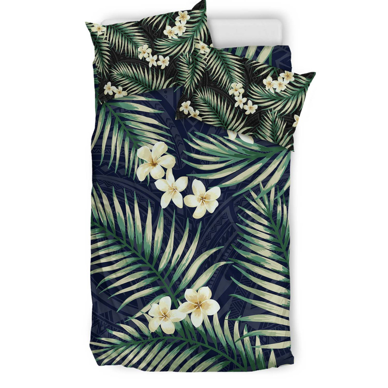 Hawaii Polynesian Bedding Set - Hawaii Plumeria Flower Sleeves