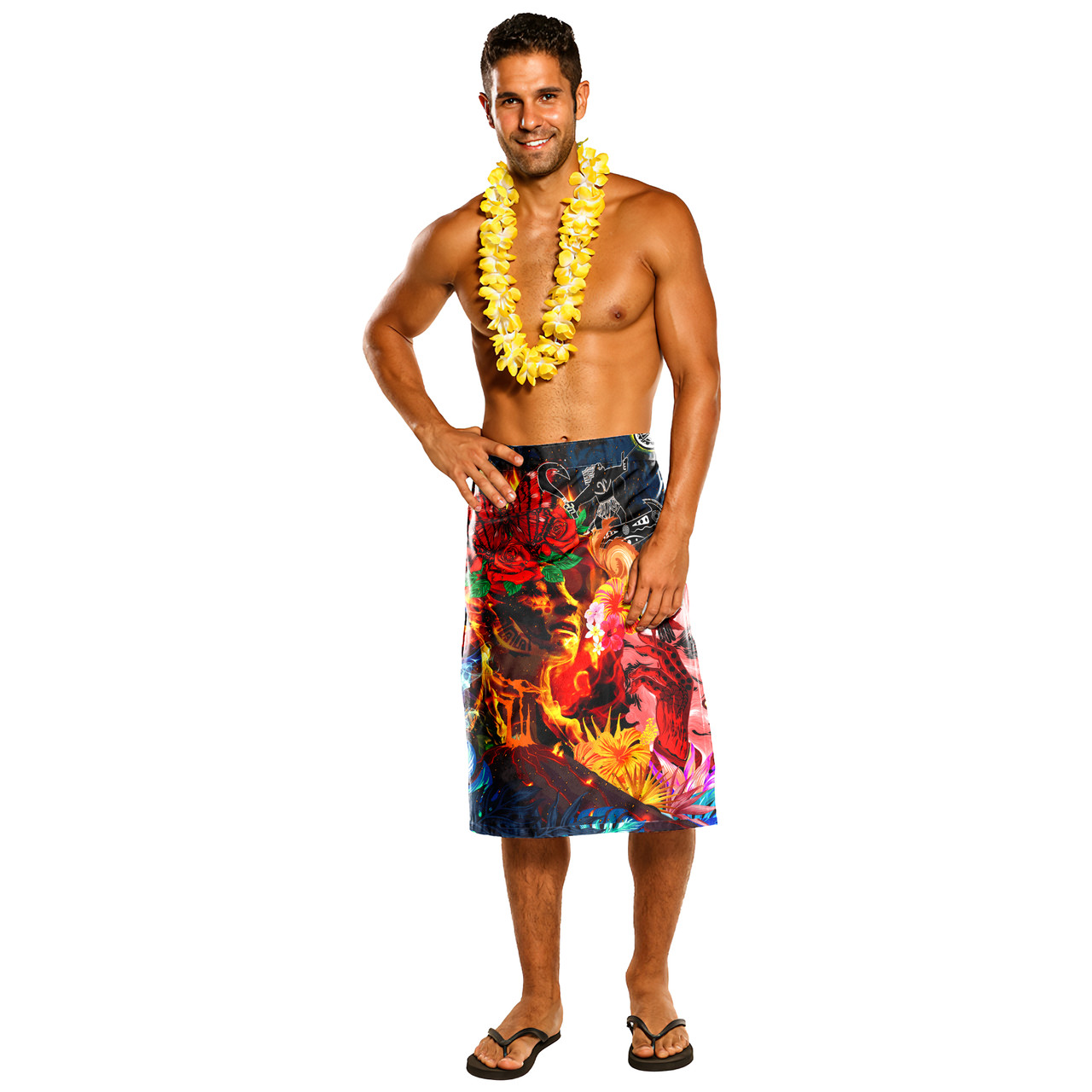 Hawaii Pele Goddess Lavalava - Maui and Pele Create Hawaii