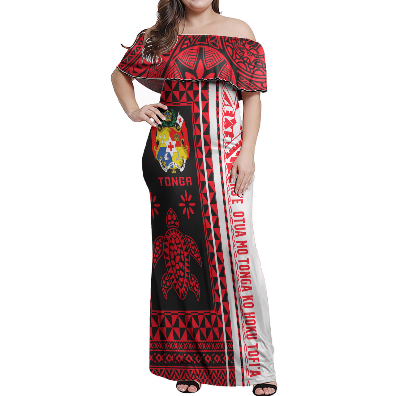 Tonga Combo Dress And Shirt - Proud To be Tongan Polynesian Patterns With Tonga Kupesi