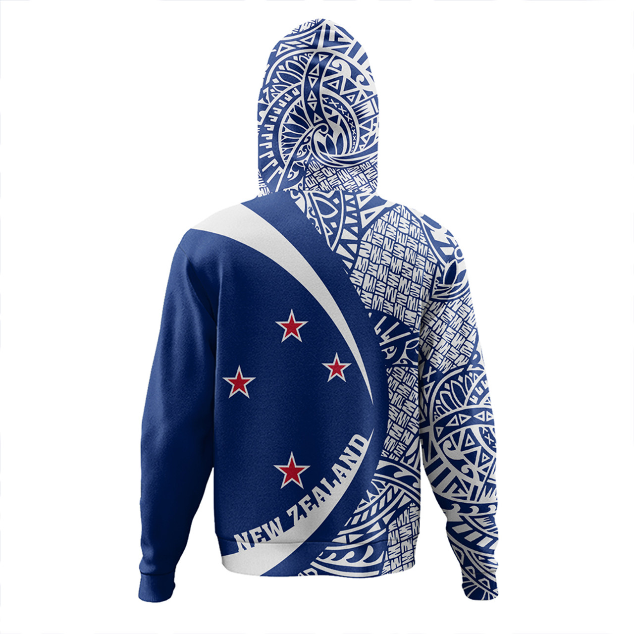 New Zealand Hoodie Coat Of Arm Lauhala White Circle