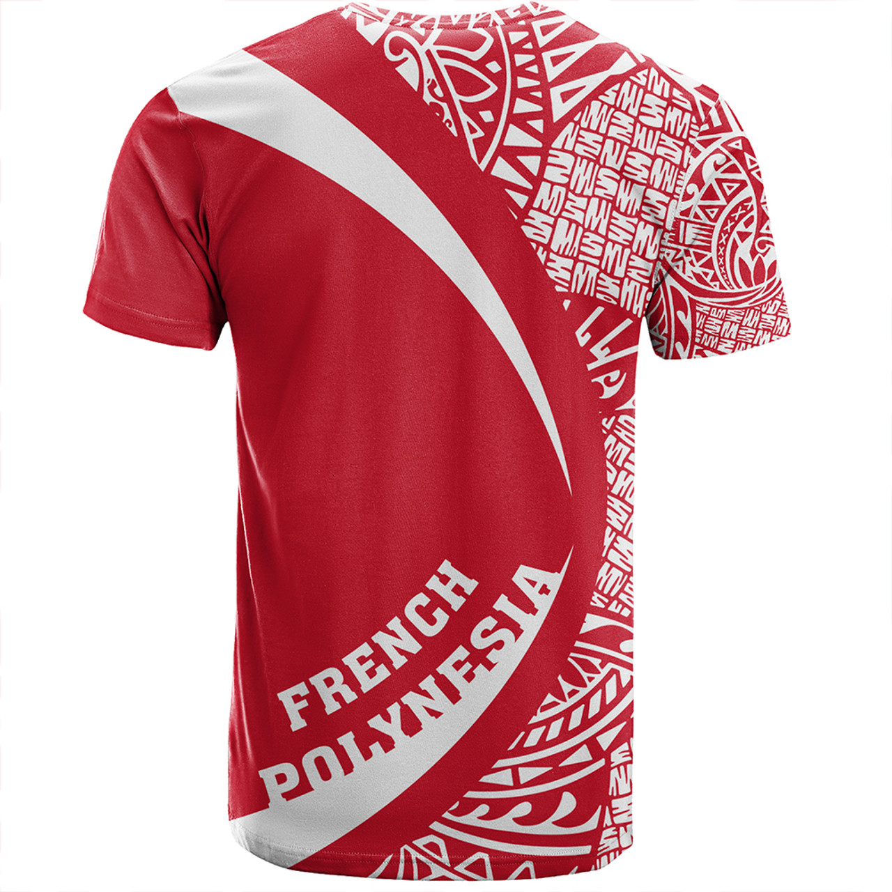 French Polynesia T-Shirt Coat Of Arm Lauhala Circle