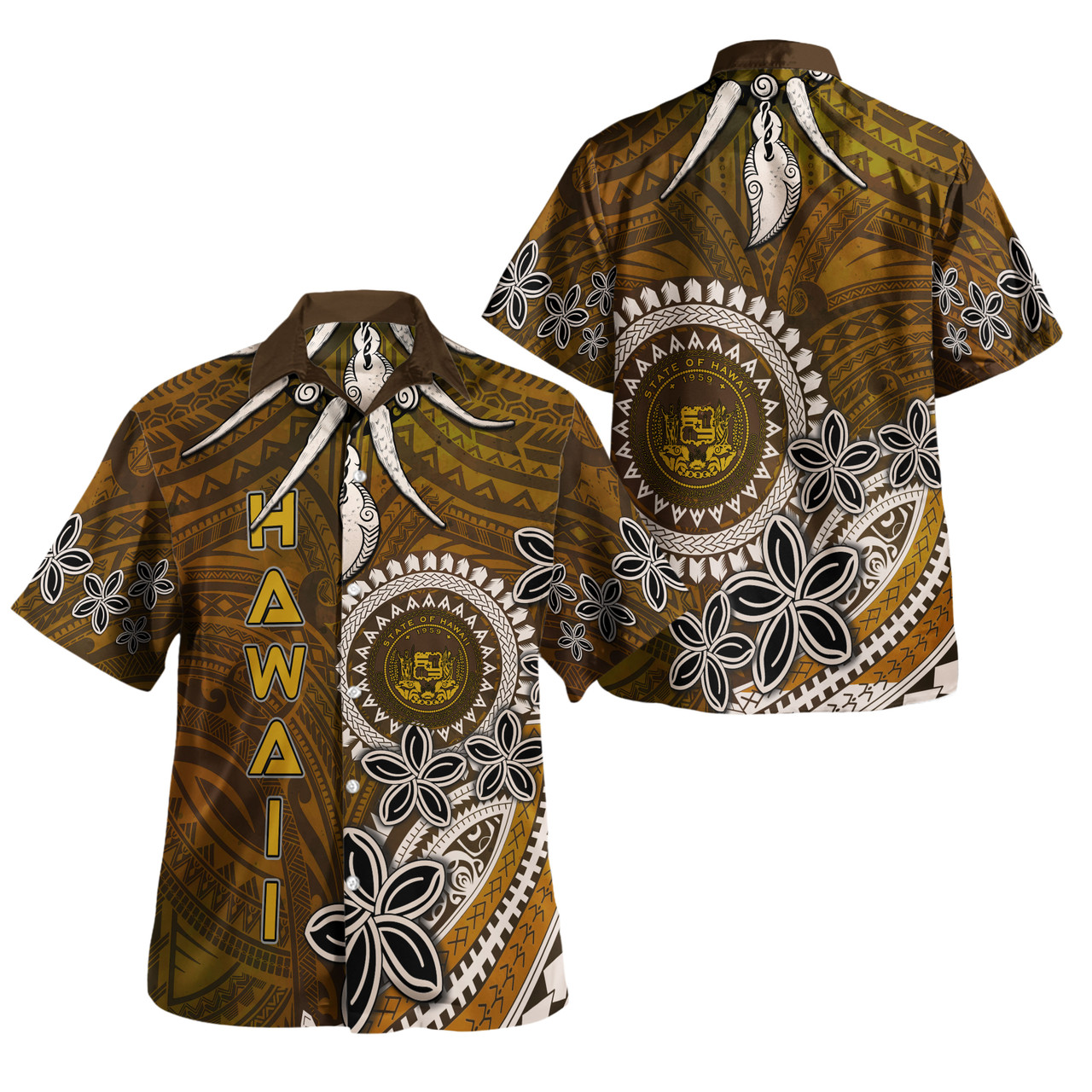 Hawaii Polynesian Combo Dress And Hawaiian Shirt - Hawaii Boar Tusk