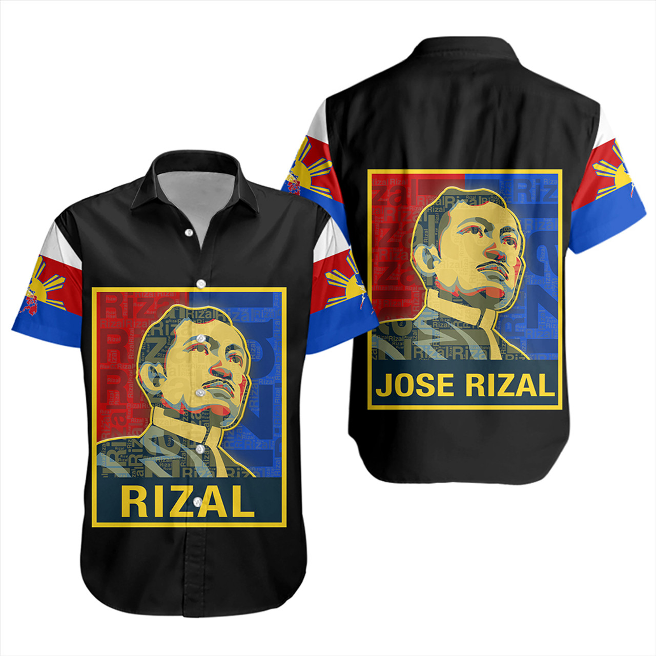Philippines Short Sleeve Shirt Rizal Day Flag