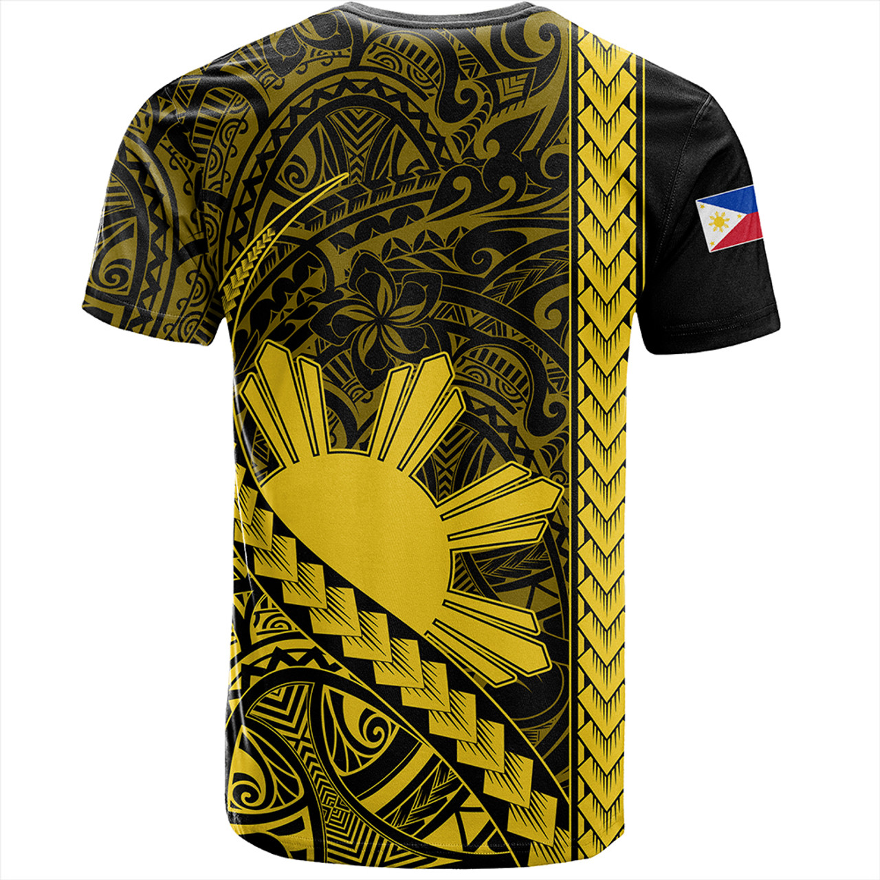 Philippines T-Shirt Tribal Polynesian Sun Yellow