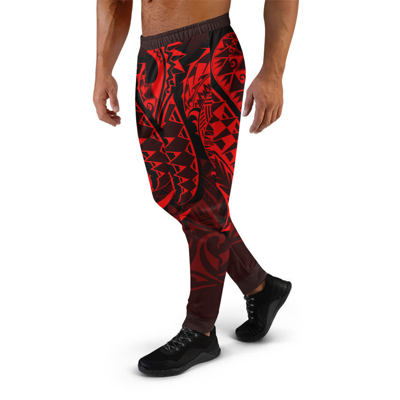 Polynesian Jogger - Red Polynesian Tribal Style
