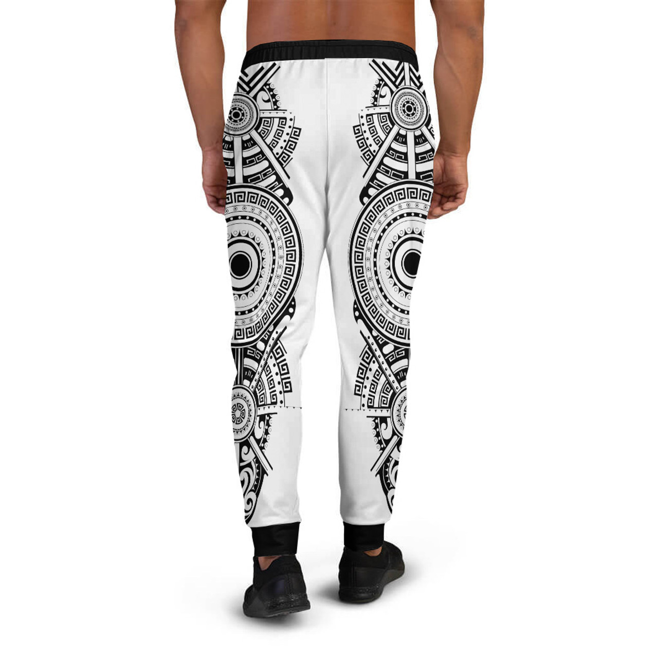 Polynesian Jogger - White Polynesian Patterns
