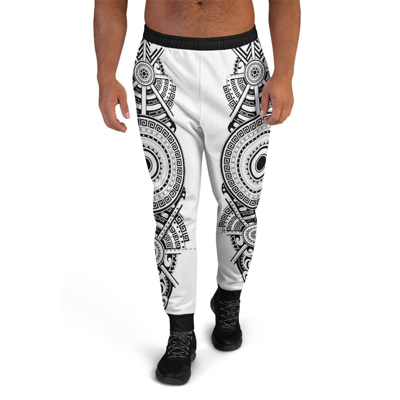 Polynesian Jogger - White Polynesian Patterns