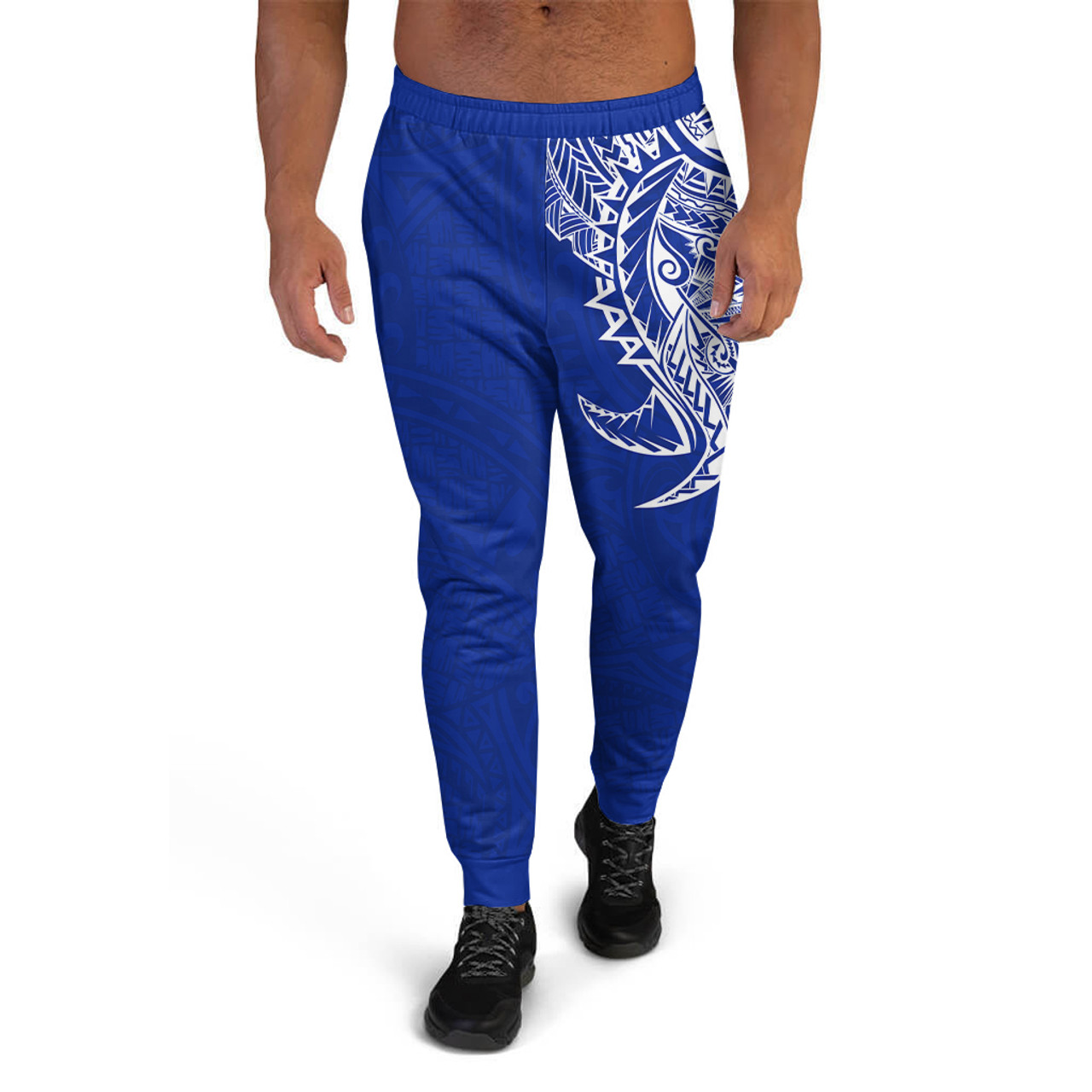 Polynesian Jogger - Polynesian Pattern Design Blue