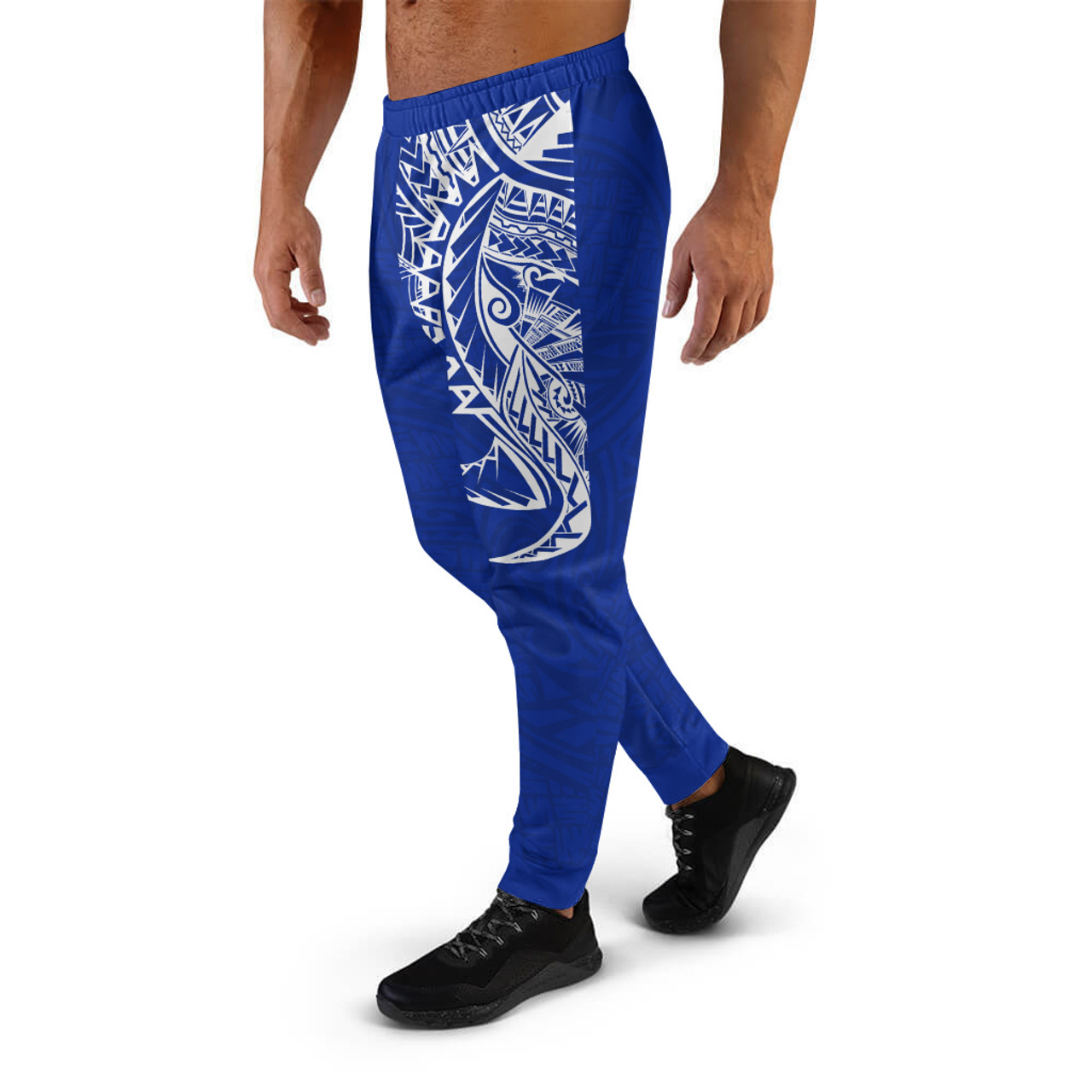 Polynesian Jogger - Polynesian Pattern Design Blue