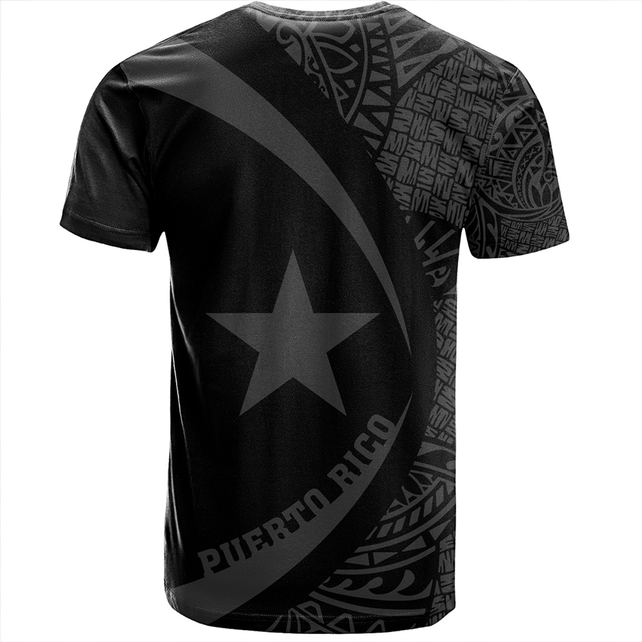 Puerto Rico T-Shirt Coat Of Arm Lauhala Gray Circle