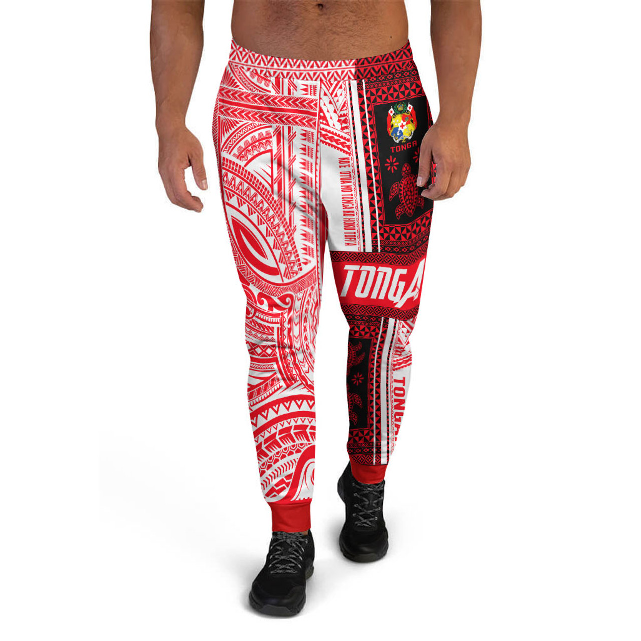 Tonga Polynesian Jogger - Proud To be Tongan Polynesian Patterns With Tonga Kupesi