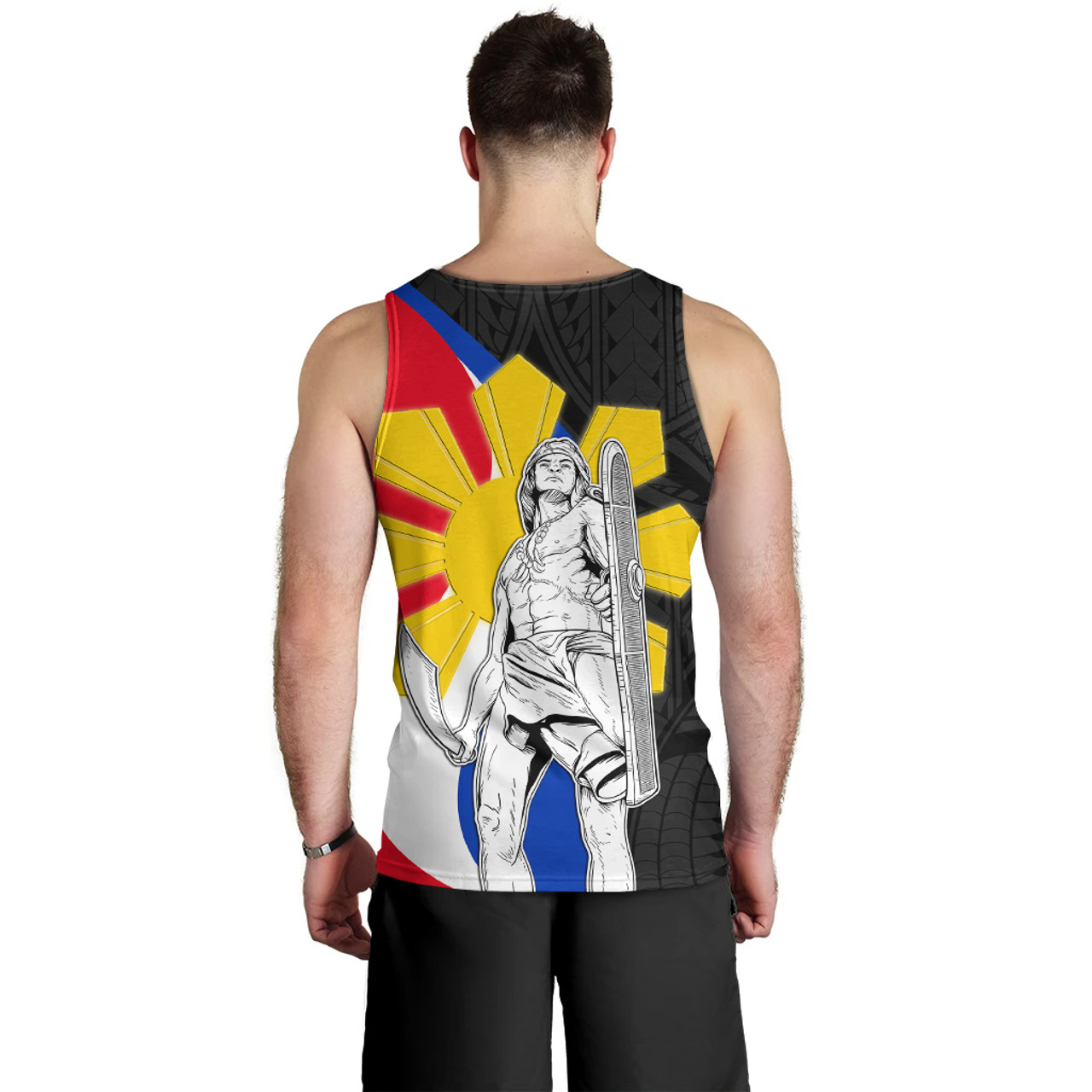 Philippines  Custom Personalised Men Tank Top - King Lapu-Lapu Polynesian Pattern