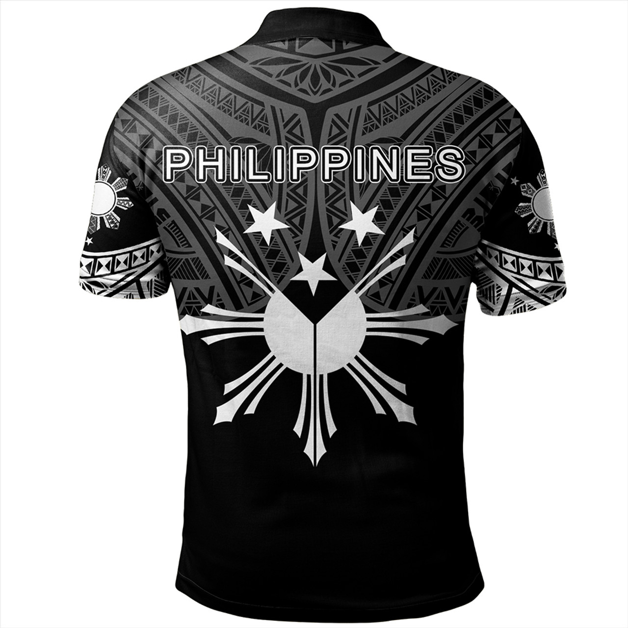 Philippines Polo Shirt Sun Star Warrior Style White