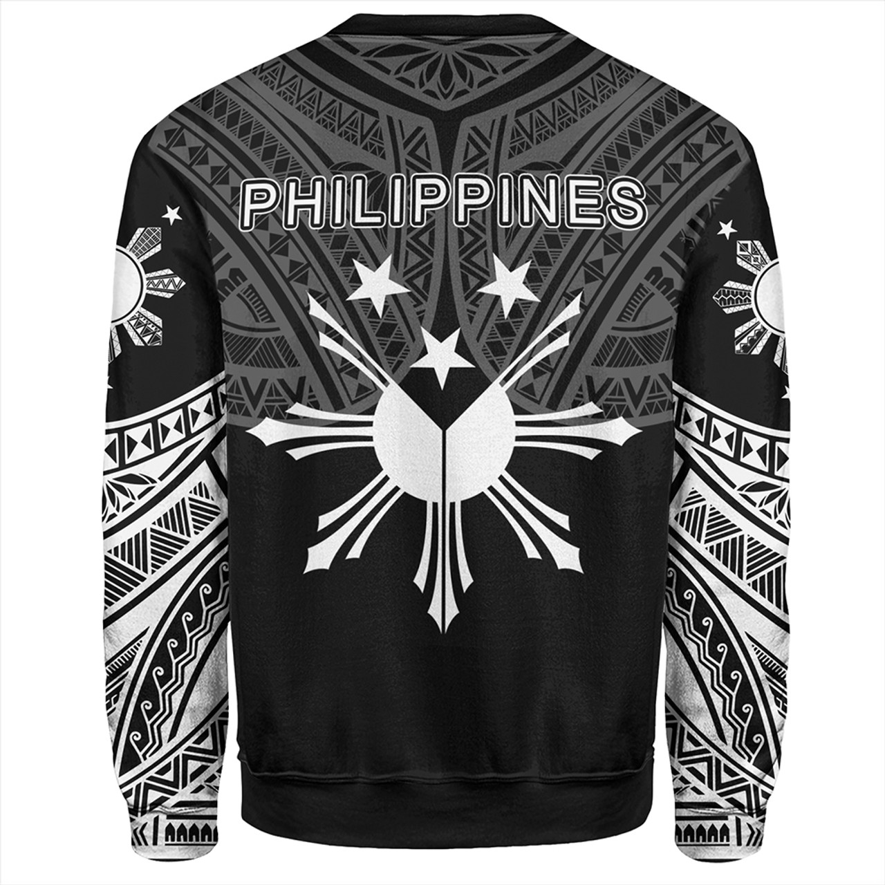 Philippines Sweatshirt Sun Star Warrior Style White