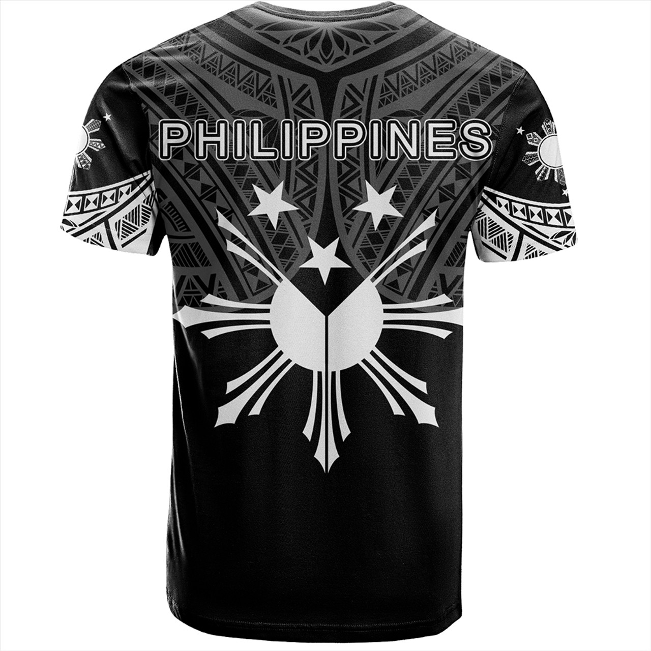 Philippines T-Shirt Sun Star Warrior Style White