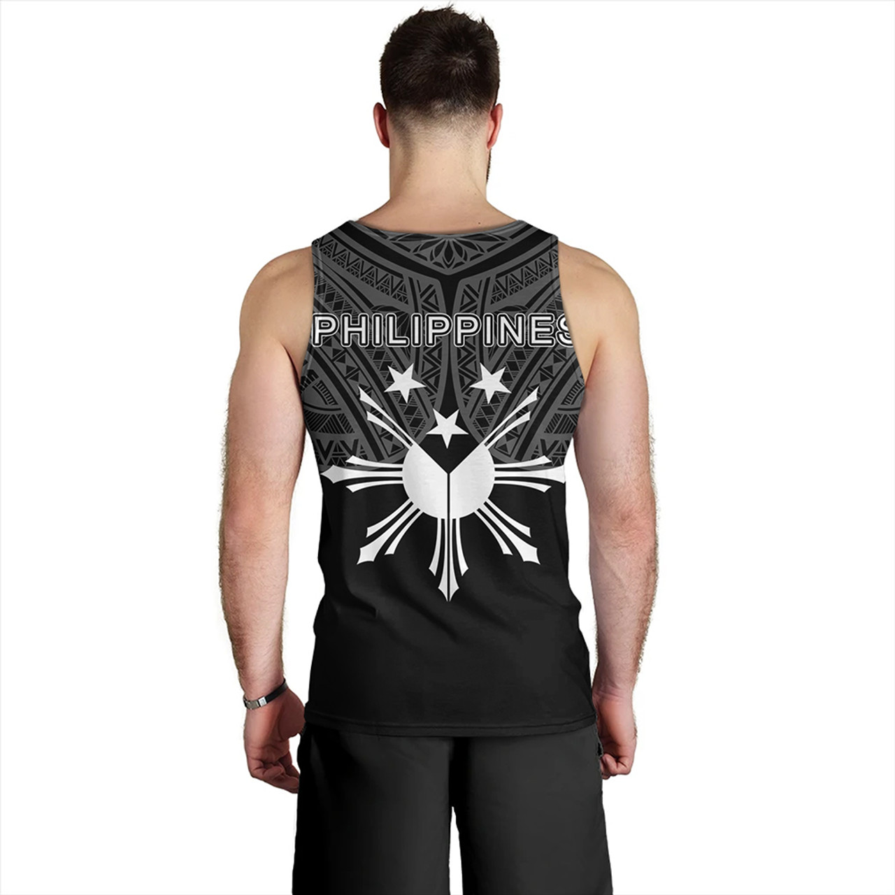 Philippines Tank Top Sun Star Warrior Style White