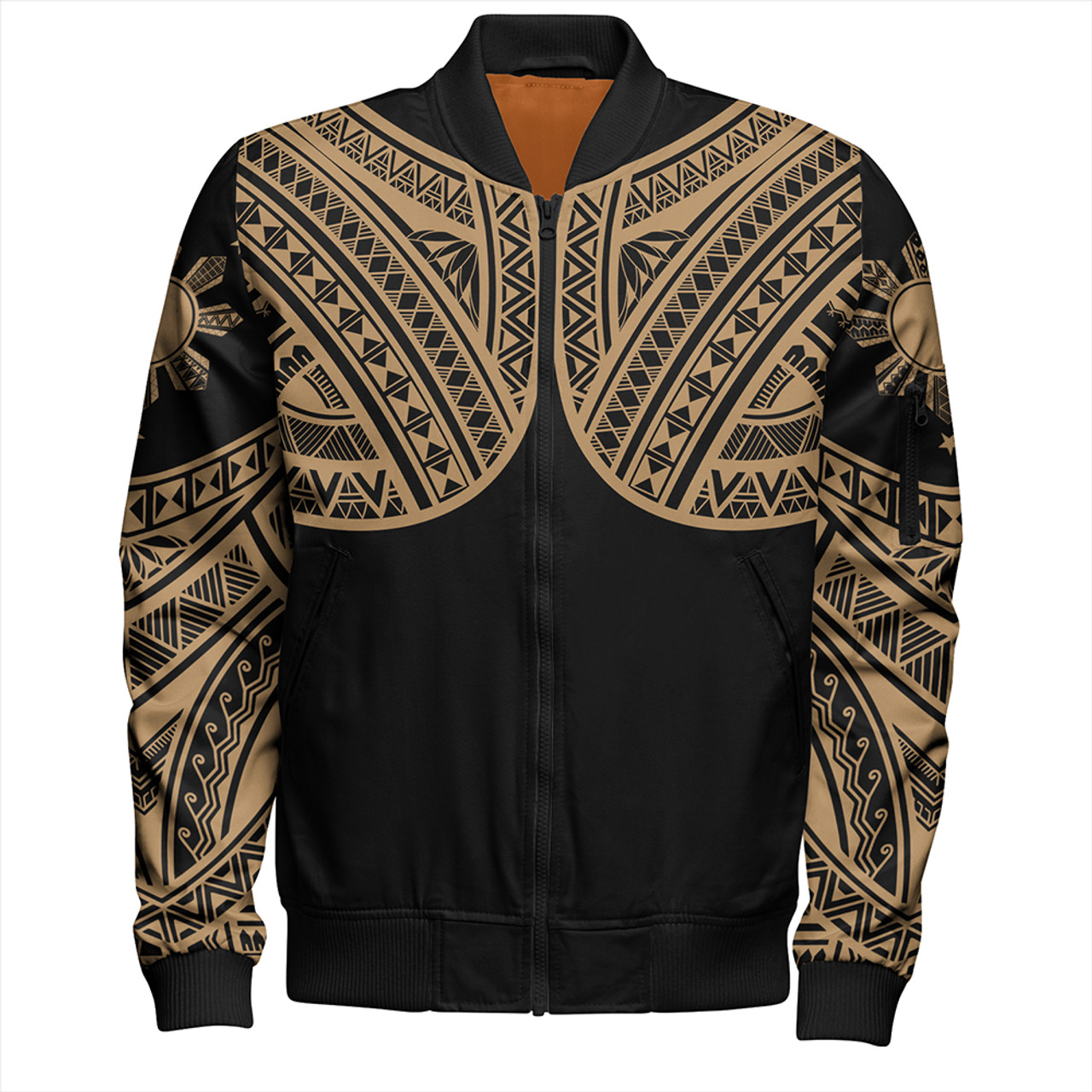 Philippines Bomber Jacket Sun Star Warrior Style Gold