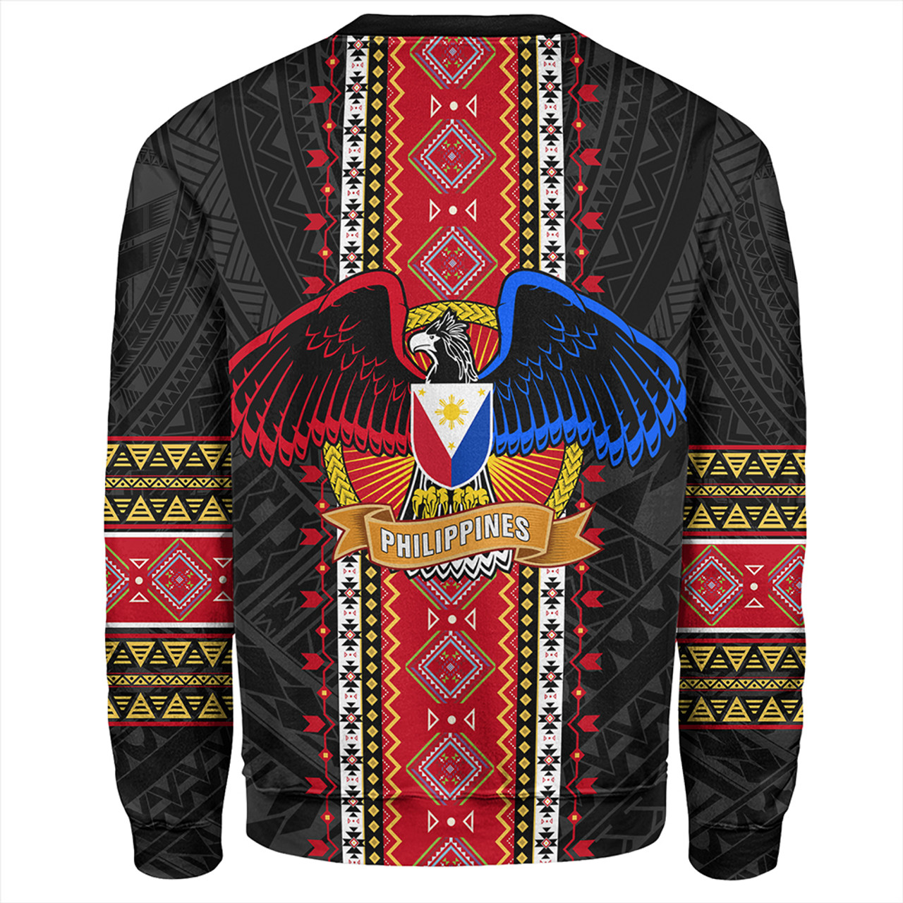 Philippines Sweatshirt Ethnic Traditional Eagle Style